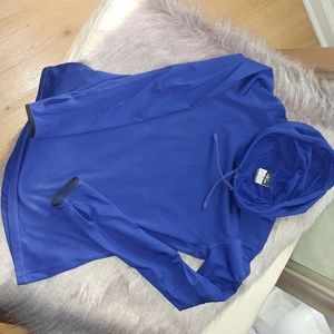 Nike ✴ cobalt hooded thumb hole dri fit hoodie